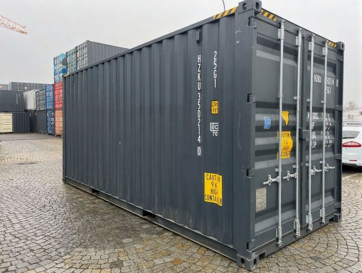 20 fods High Cube antracitgrå 3/4 vue