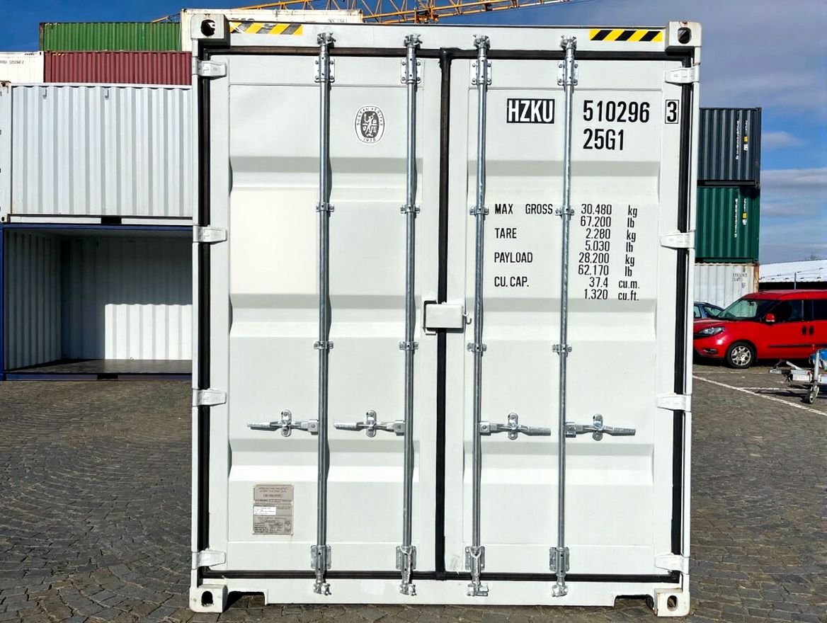 20HC container bagdøre hvid