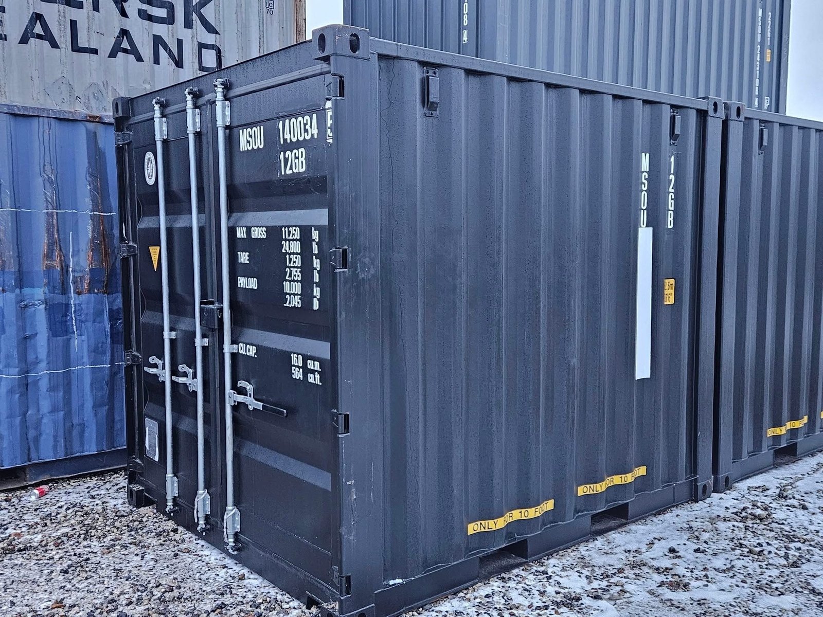 10 fods isoleret sort container vue 3/4