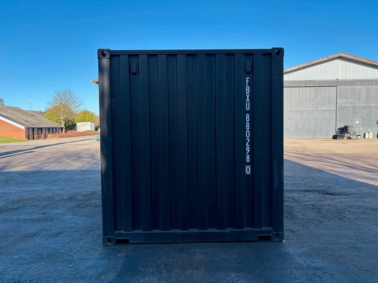 20 fods container stålgaragedør gavl
