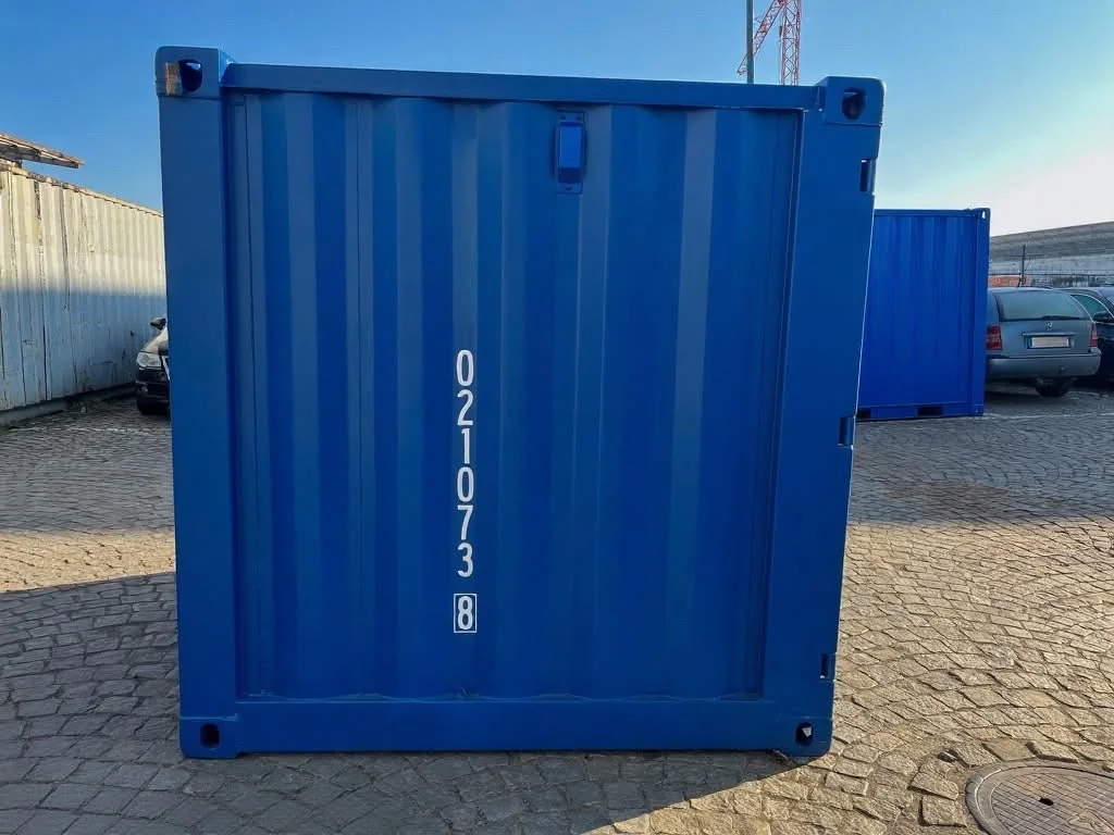 6 fods container blå side