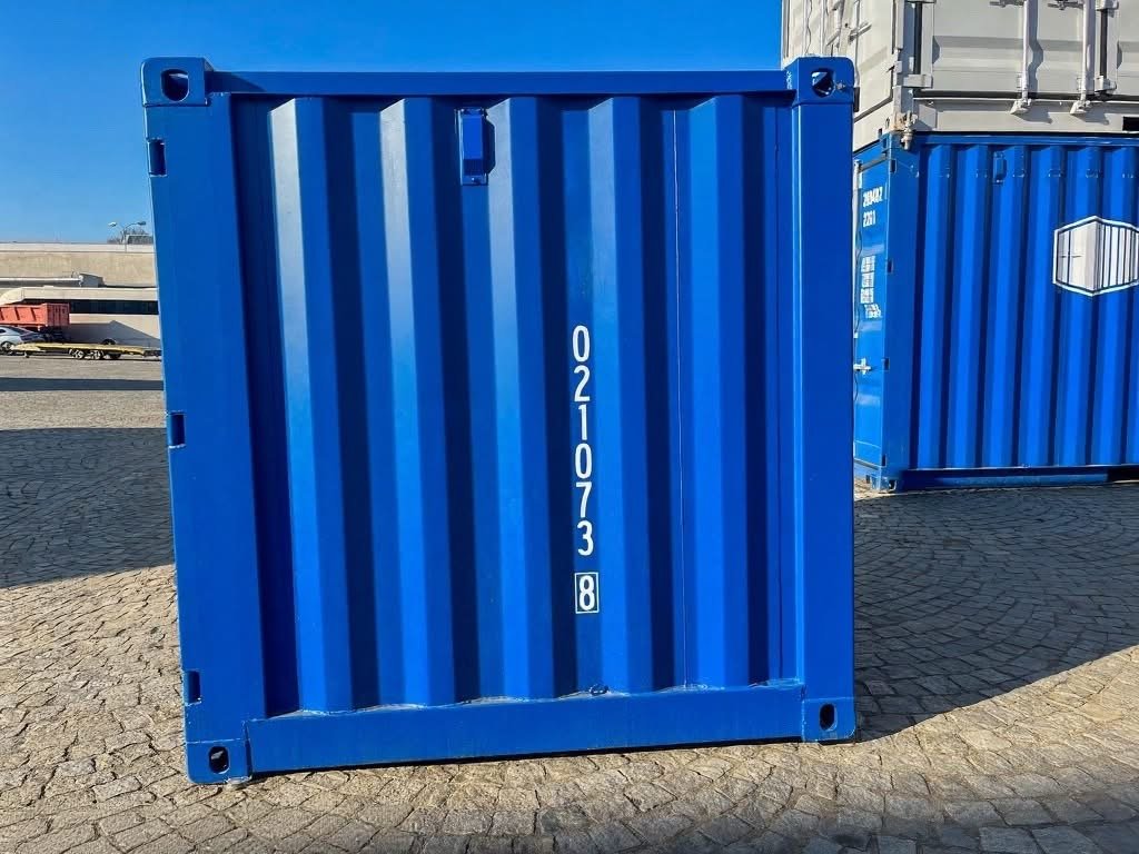 6 fods container blå bagside