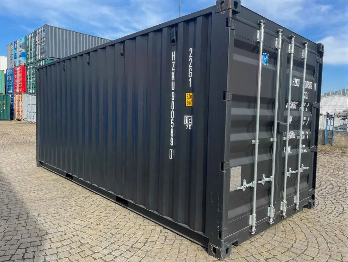 8 fods container hvid porte ouverte