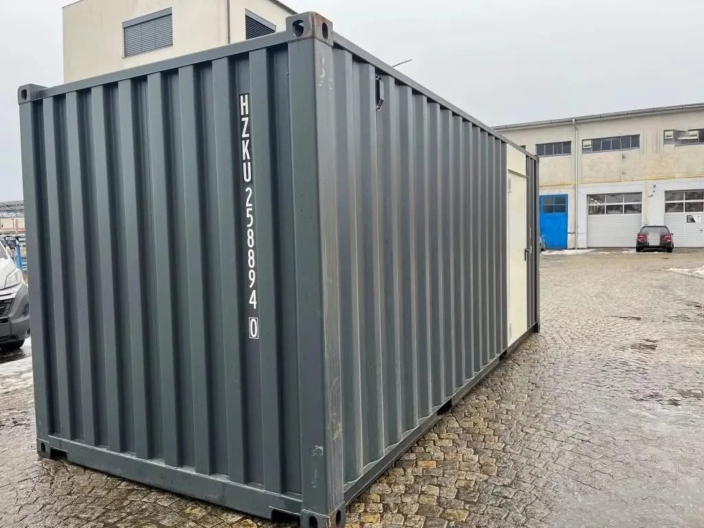 20 fods container antracitgrå vue arrière