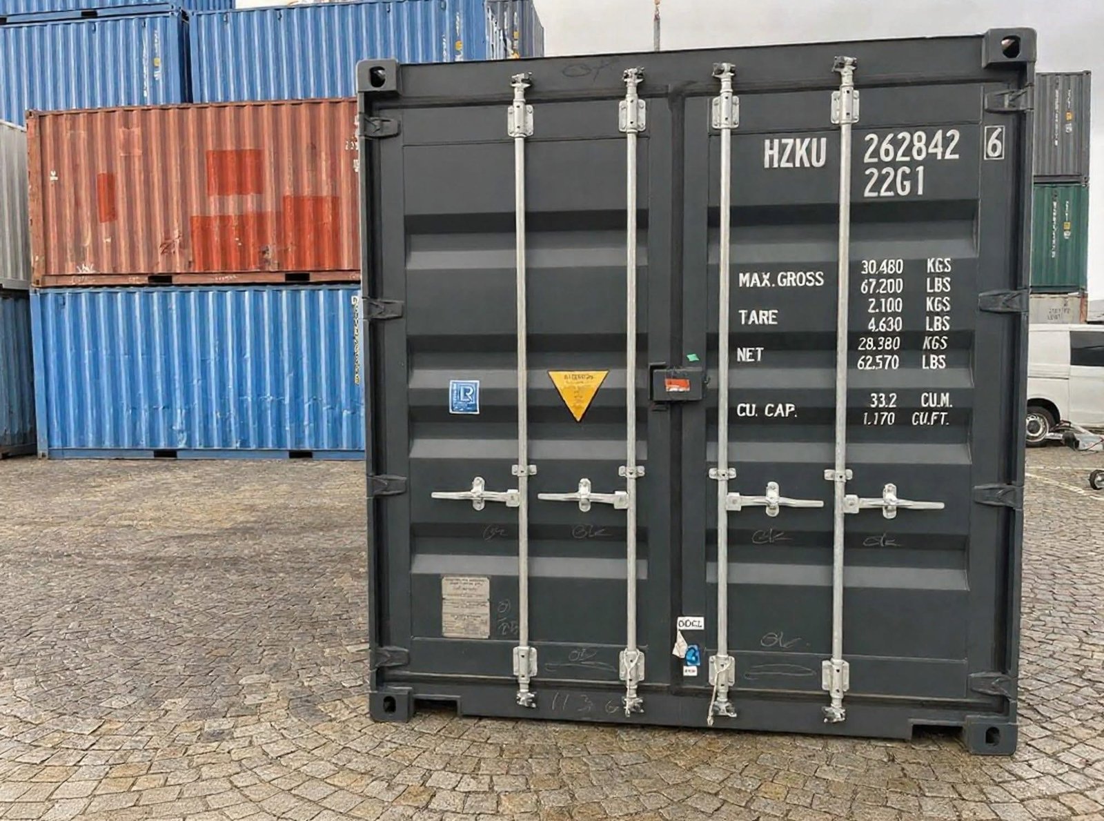 20 fods isoleret container porte données façade