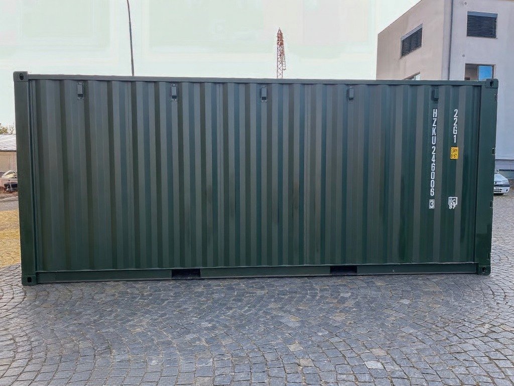 20 fods grøn container bagside
