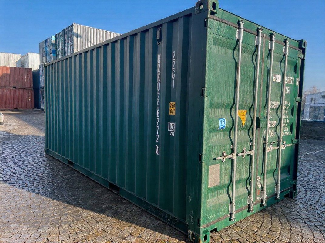 20 fods container groen side